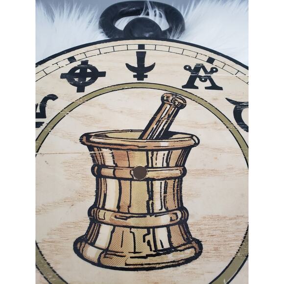 Vintage 1960s‎ KLEIN Pharmacy RX Alchemy Symbols Brass Clock With Dome Glass - Picture 5 of 7